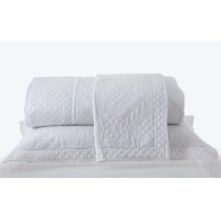 Kit Cobre Leito Matelass Queen Rozac Provence Branco